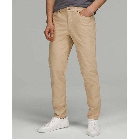 Lululemon men's 30 ABC slim-fit pant 32" *utilitech trench khaki casual pants - Picture 1 of 6